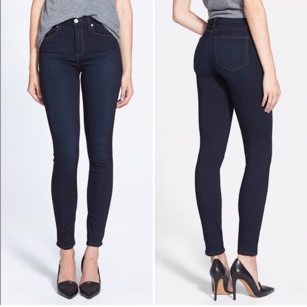 Paige Hoxton Ultra Skinny Jeans Stretchy Denim In Mona Dark Wash